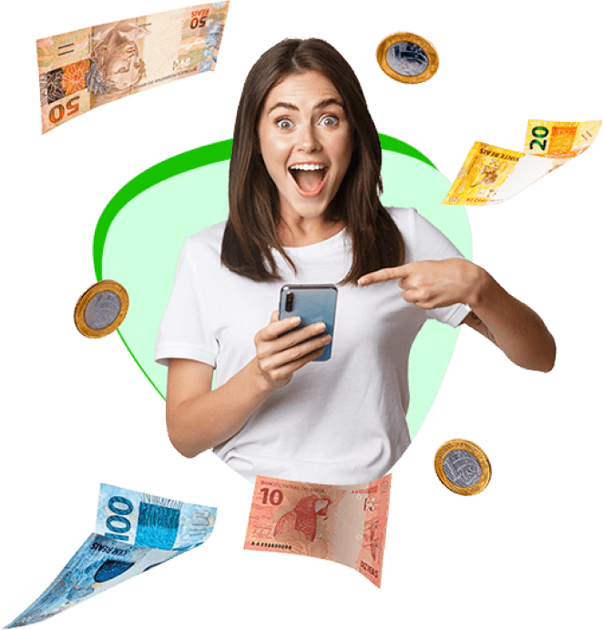 Mulher com sacola de compras